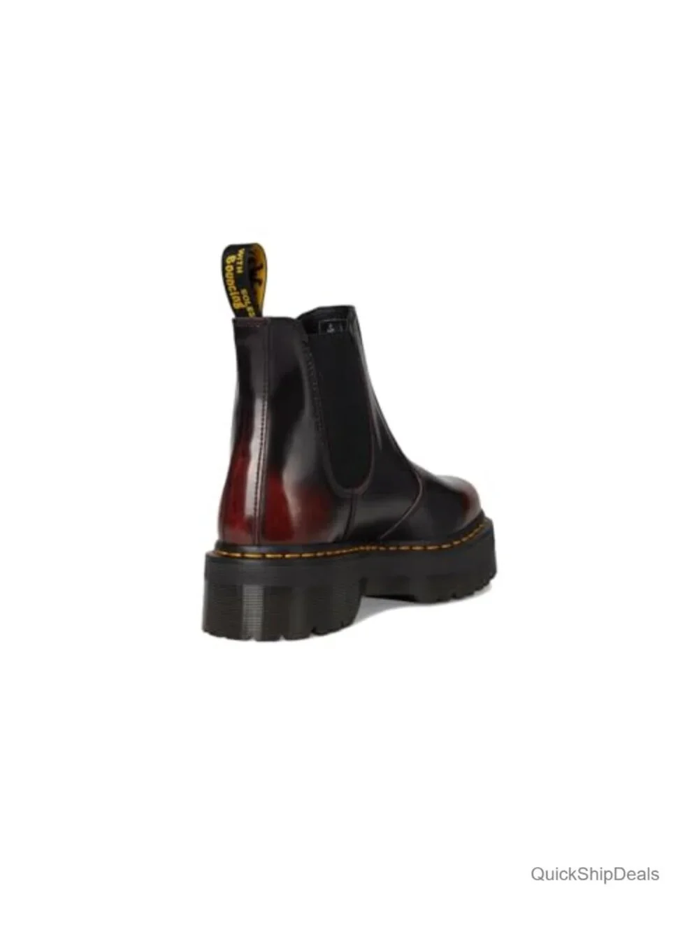 Dr. Martens 2976 Quad Chelsea Platform Boots Leather Pull-On Ankle Boot